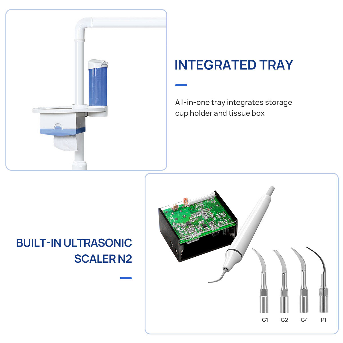Dental Unit Chair PU Leather Computer Controlled/Delivery Unit &4H Compressor