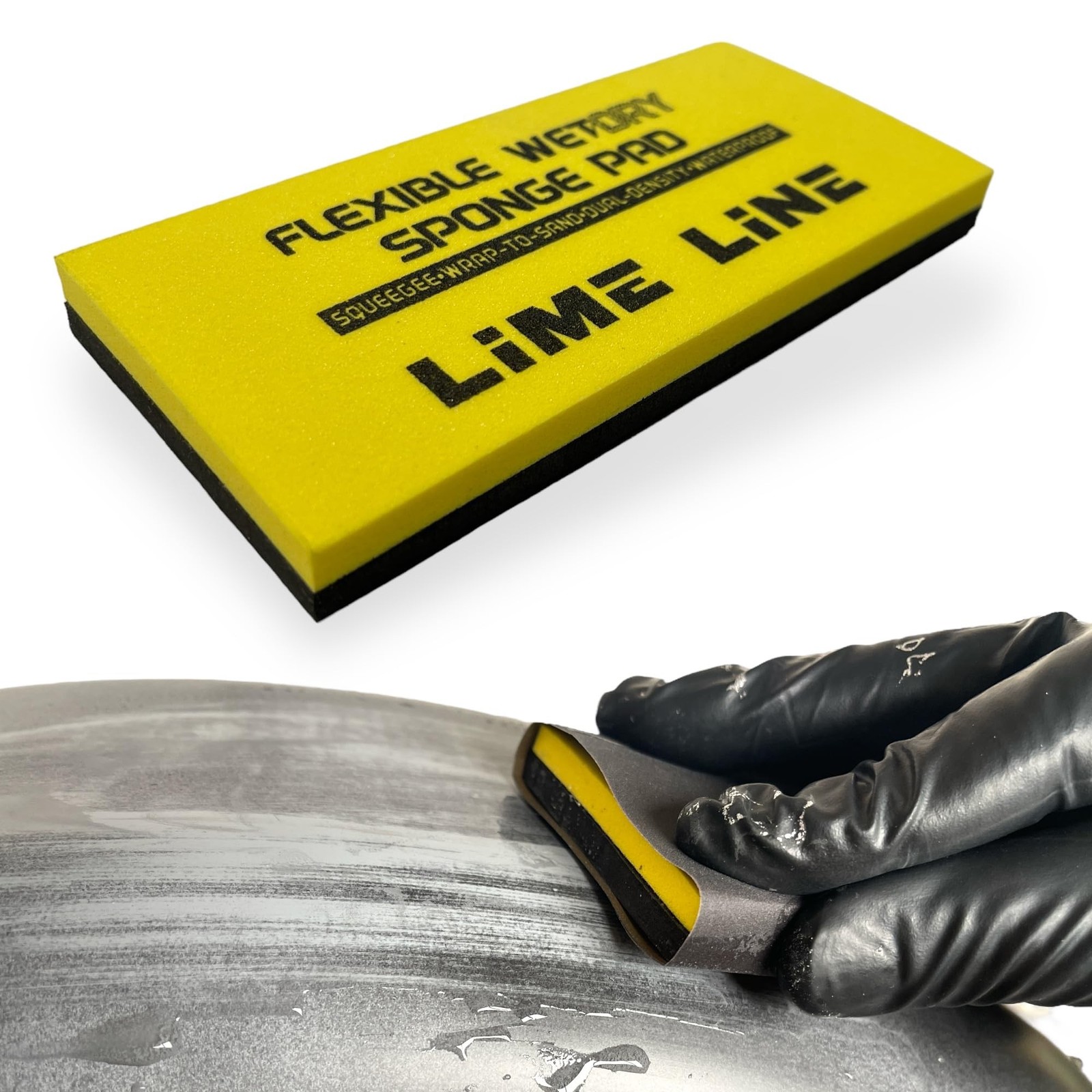 LiME LiNE Wet or Dry Flexible Sanding Sponge Pad for Wrapping Silicon Carbide...