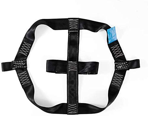 Universal Motorcycle Transport Tie Down Strap Set - Handlebar and Rear Black