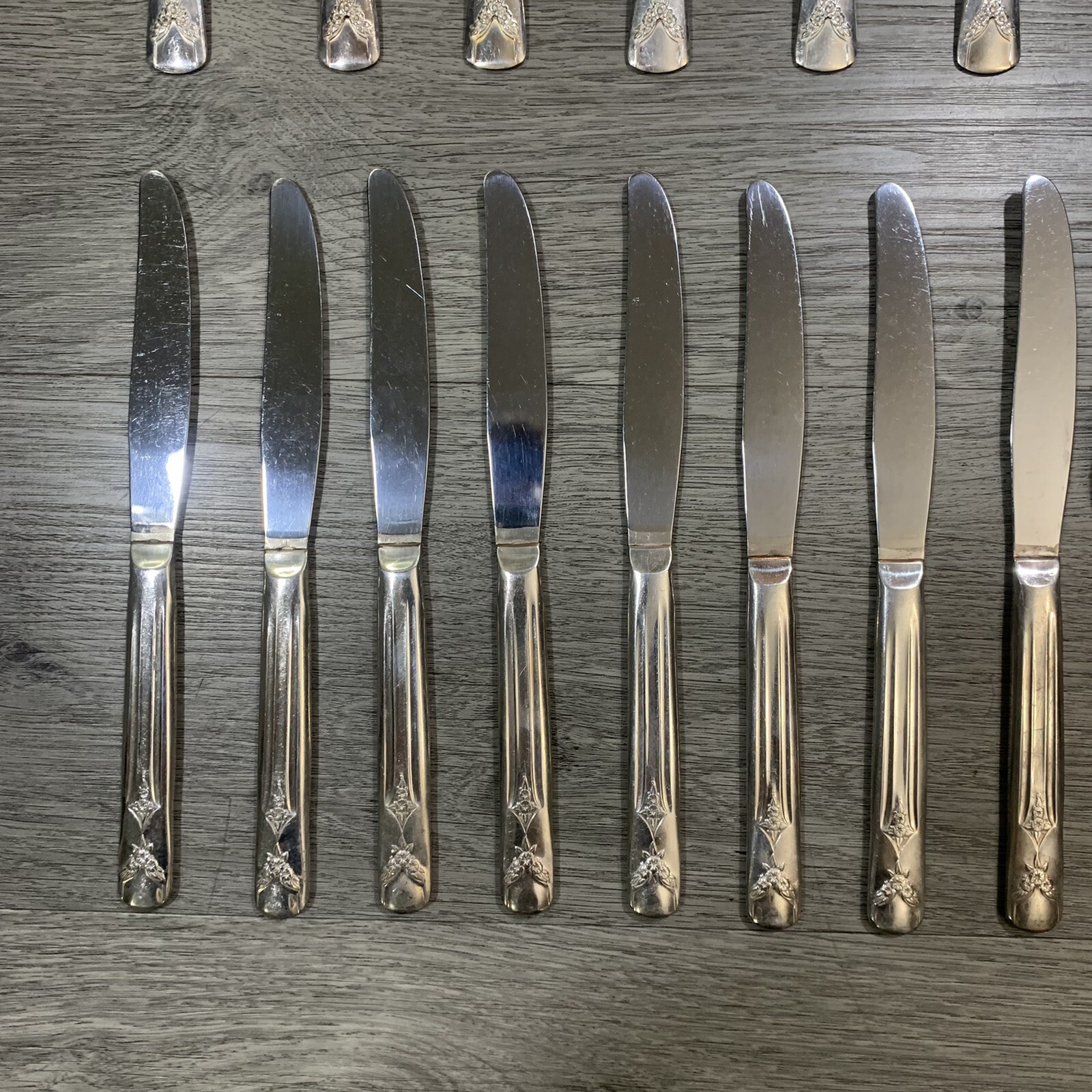 Vintage MINUET Silver Plate Flatware Set 42 Pieces (7 settings +)