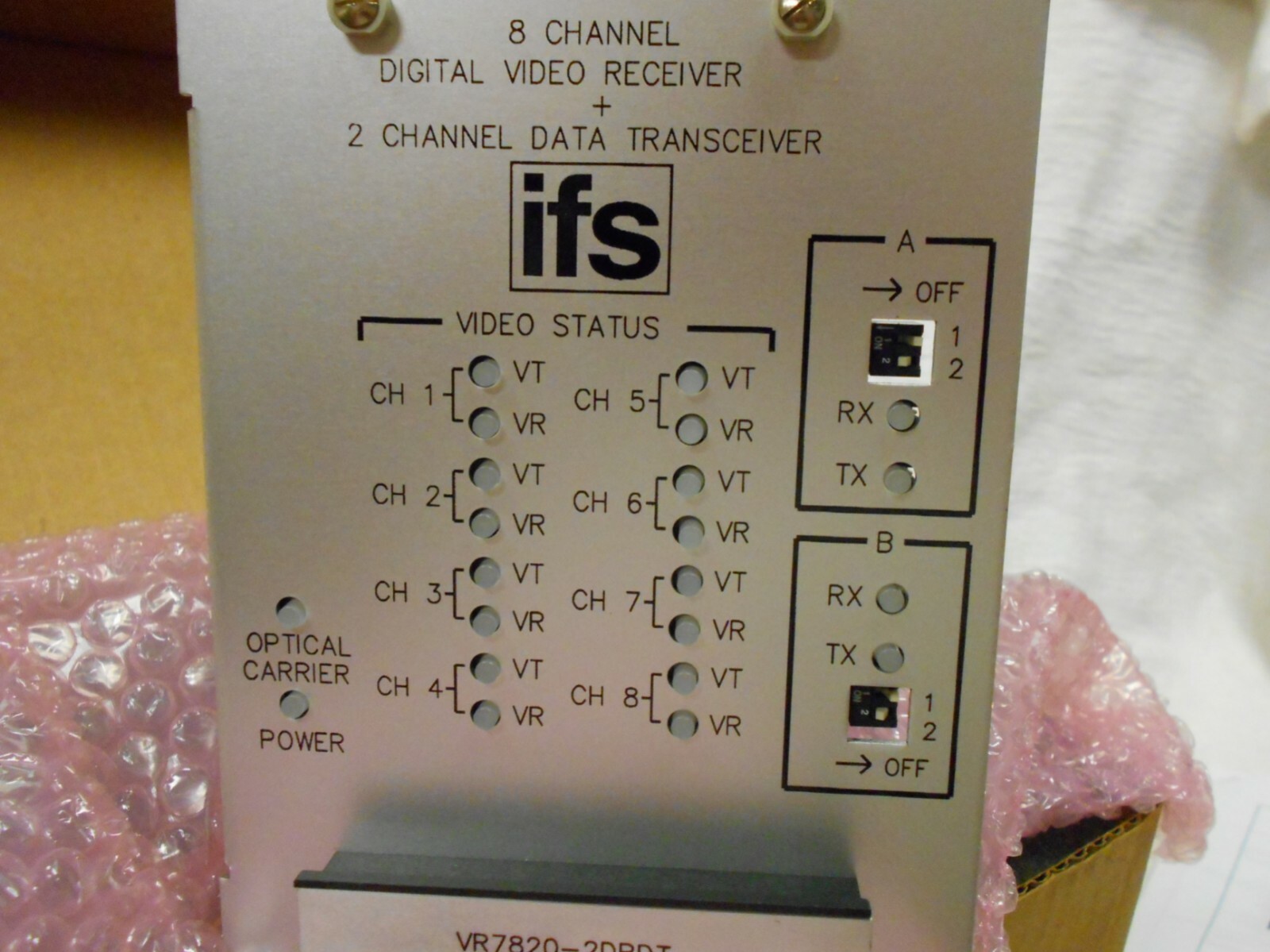 GE VR7820-2DRDT-R3 8 Chanel Digital Video Receiver Module New Surplus
