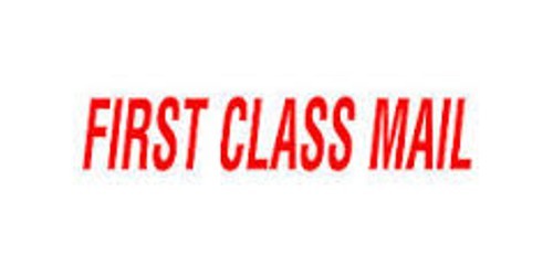 FIRST CLASS MAIL - Trodat Ultimark Stock Message Pre-Inked Stamp