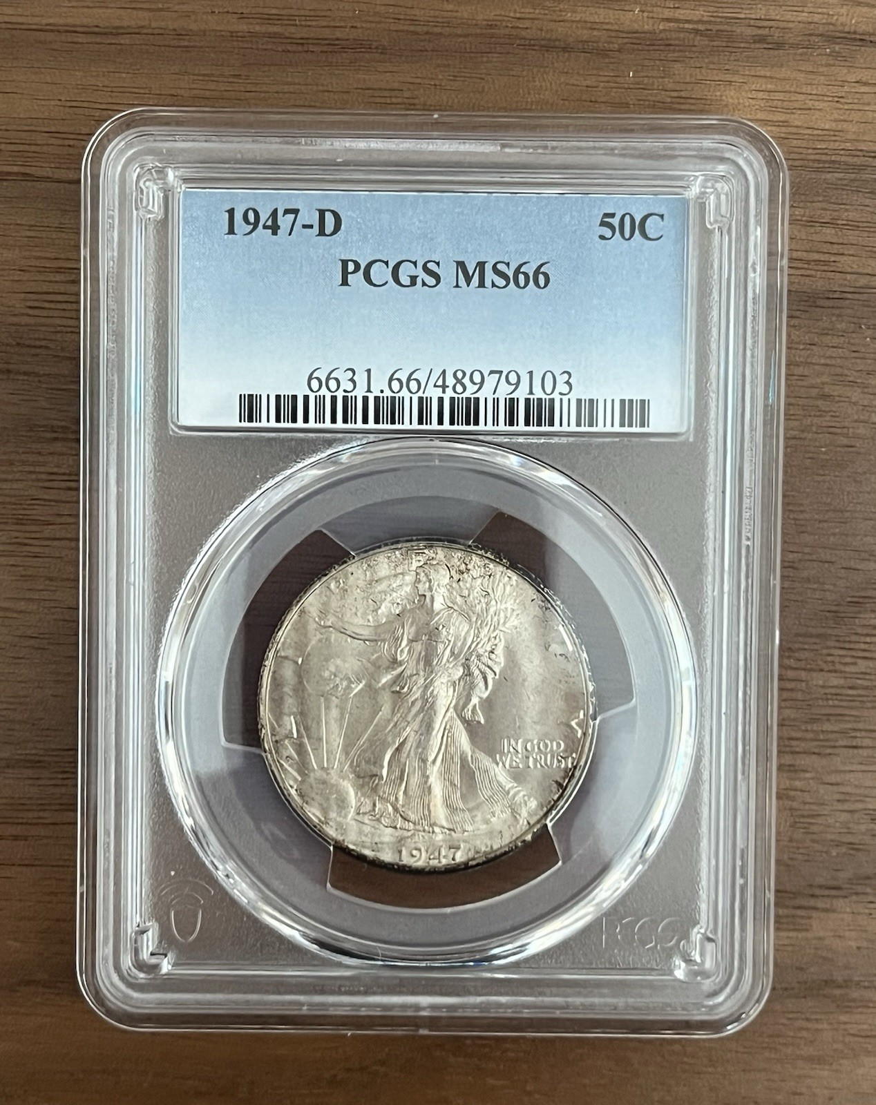 1947-D  - Walking Liberty Half Dollar - 50C - PCGS - Cert #48979103