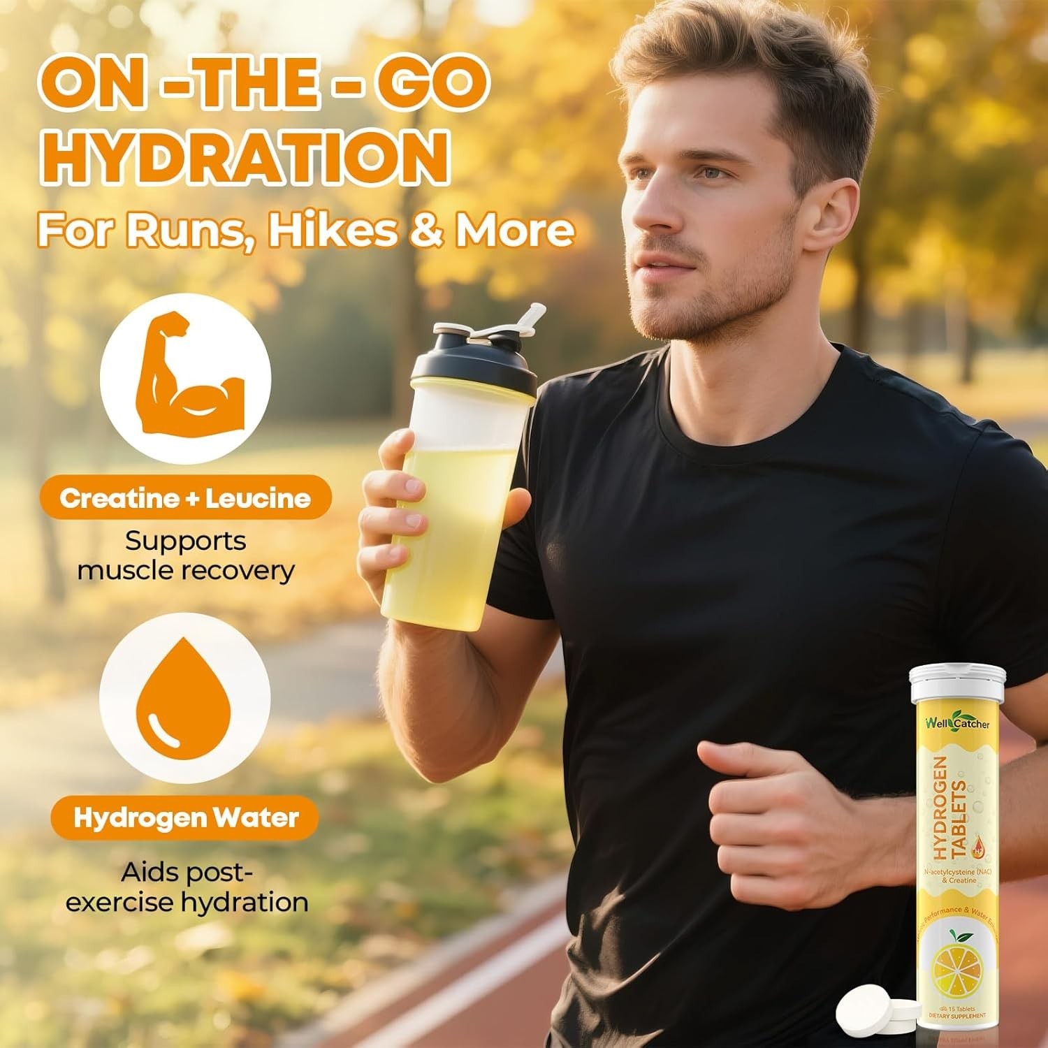 Hydrogen Tablets for Drinking Water: Molecular Hydrogen Tabs 12.4PPM with Magnes