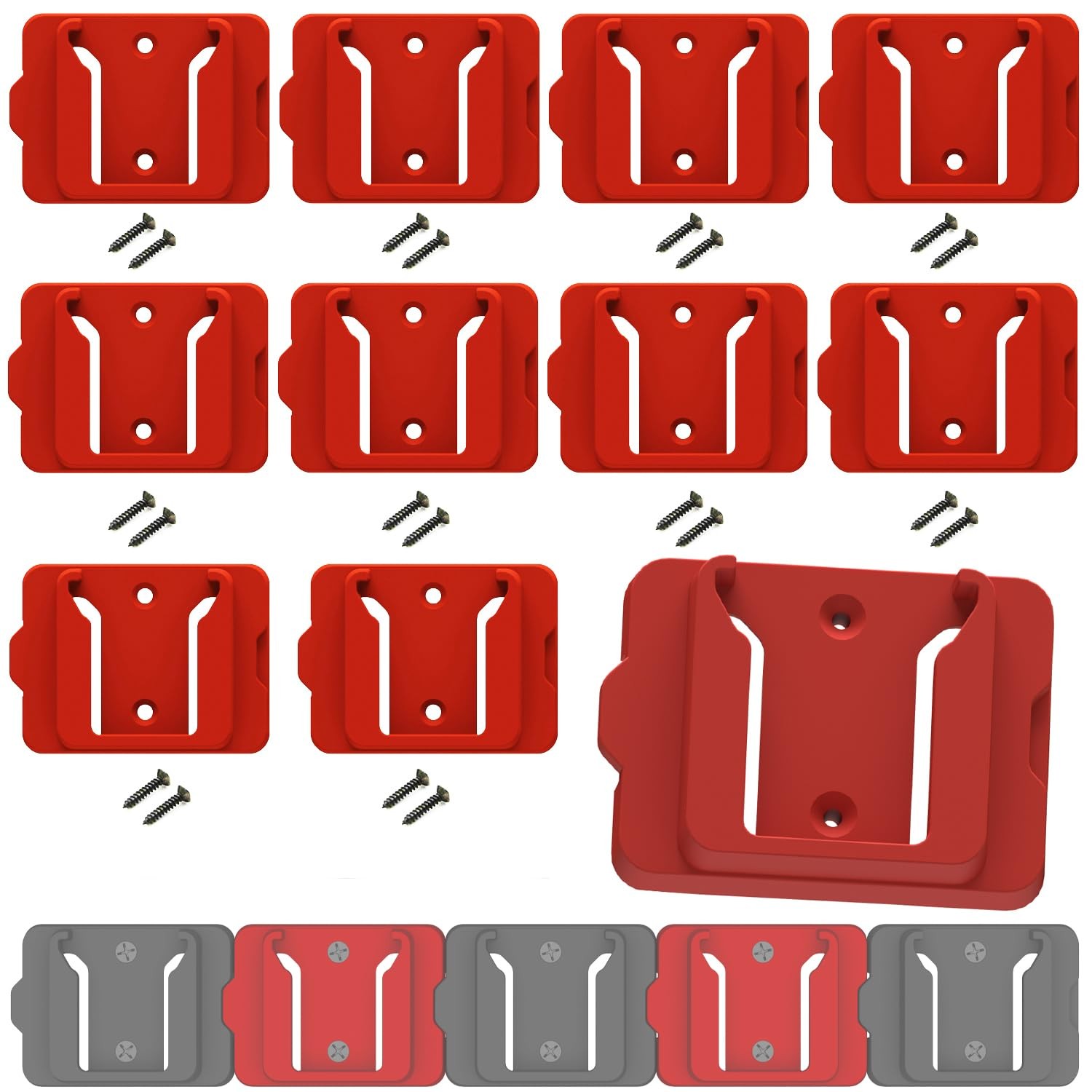 Battery Holder for Milwaukee 18 18V Battery (No Battery), 10Packs Wall Mount ...