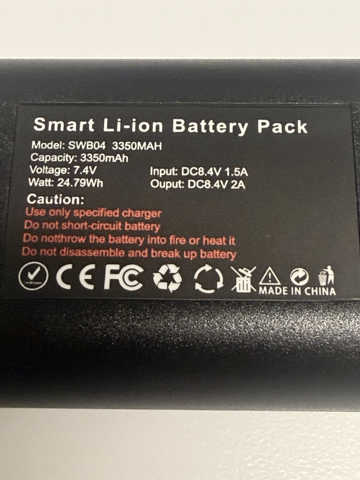 CUEHEAT 7.4V Li-Polymer Battery Pack Replacement for Heated Gloves, Mittens..