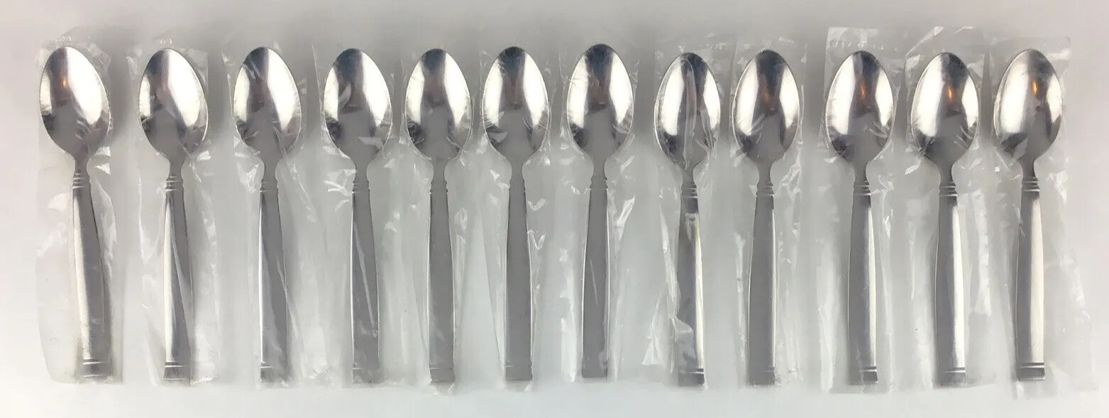 Pfaltzgraff PFF27 Stainless Flatware 12 Teaspoons Spoon New NOS