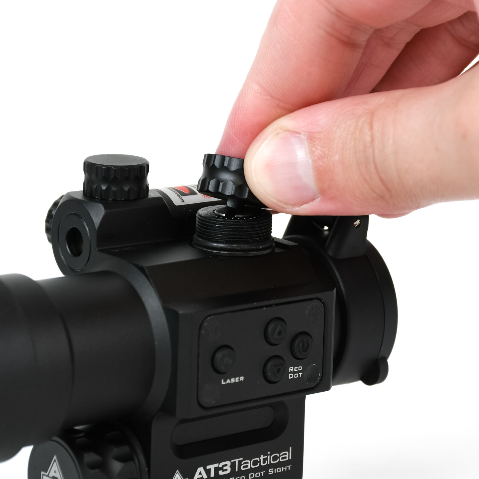 AT3 LEOS Red Dot Sight with Integrated Green Laser Sight & Riser