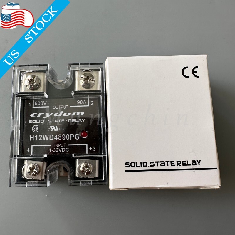 For Crydom H12WD4890PG SSR Solid State Relay Input: 4-32VDC Output: 600VAC 90A