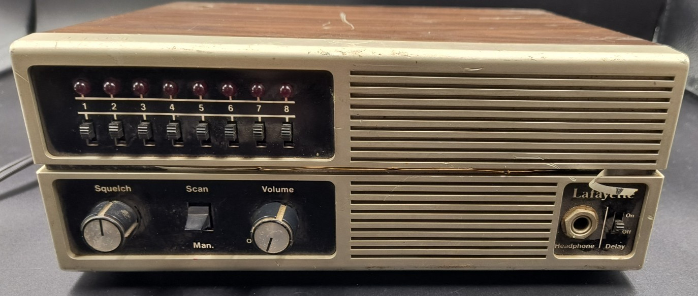 Vintage 1976 Lafayette Monitorscan 5B-8 8 Channel Receiver/Scanner WORKS