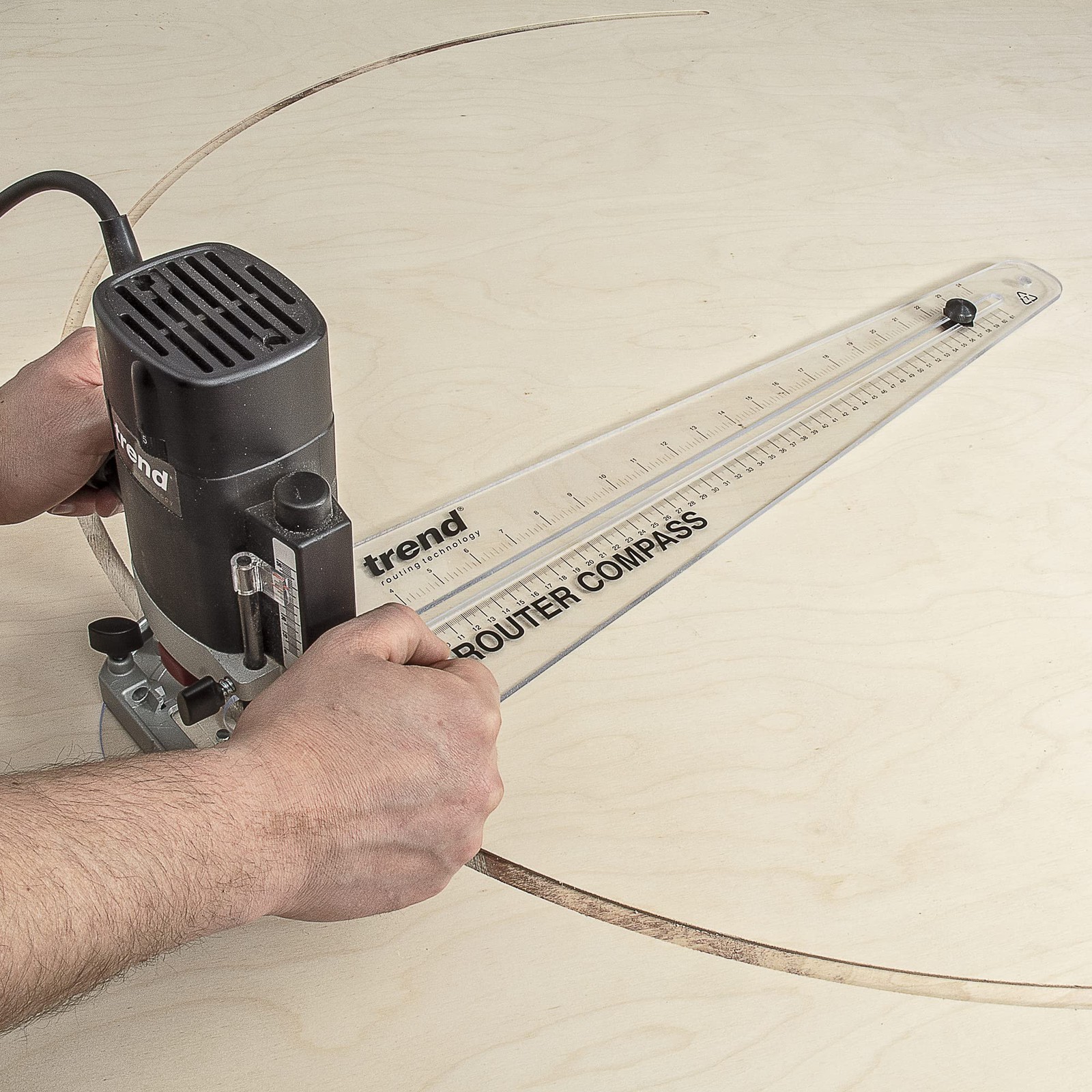 Trend Router Compass for Precise Circle & Arc Cutting, R/COMPASS/A