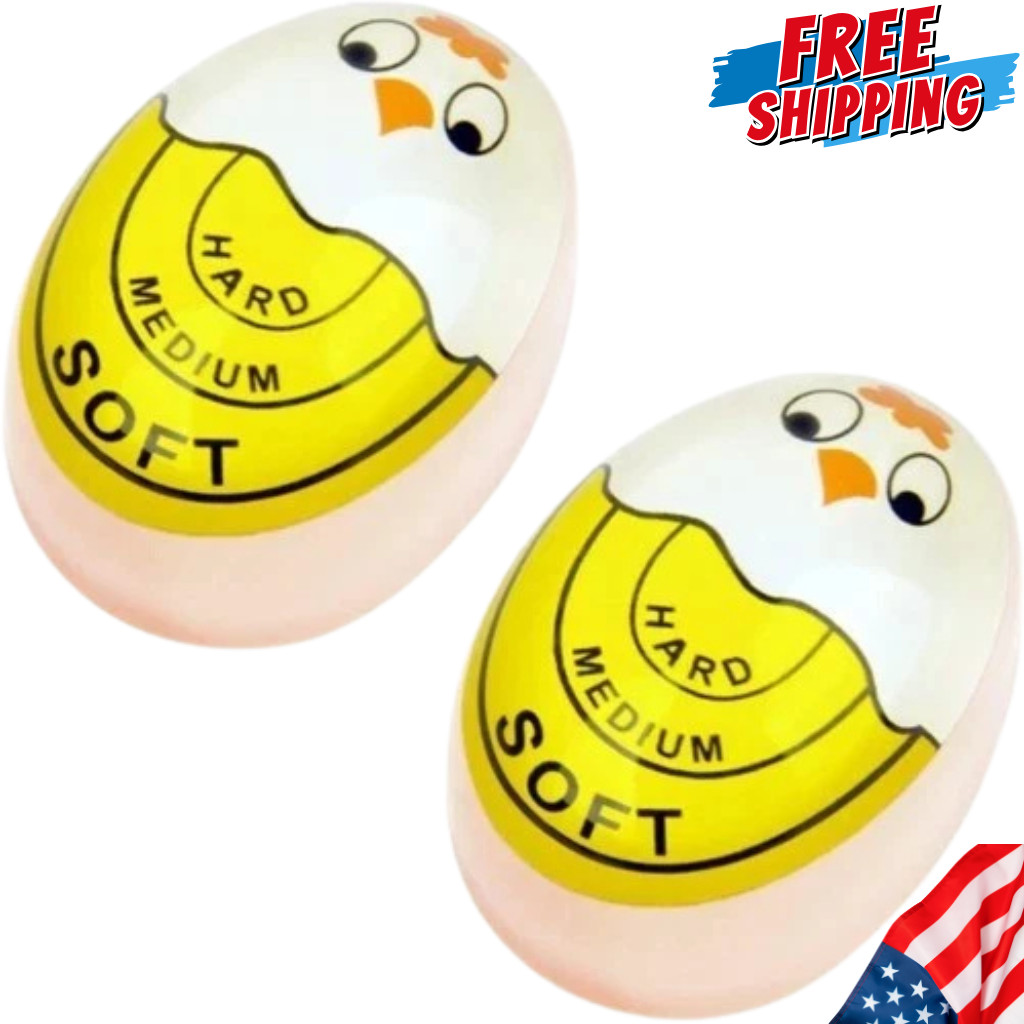 Color Changing Egg Timer - Hard And Soft Boiled Eggs With Sensitive Indicator