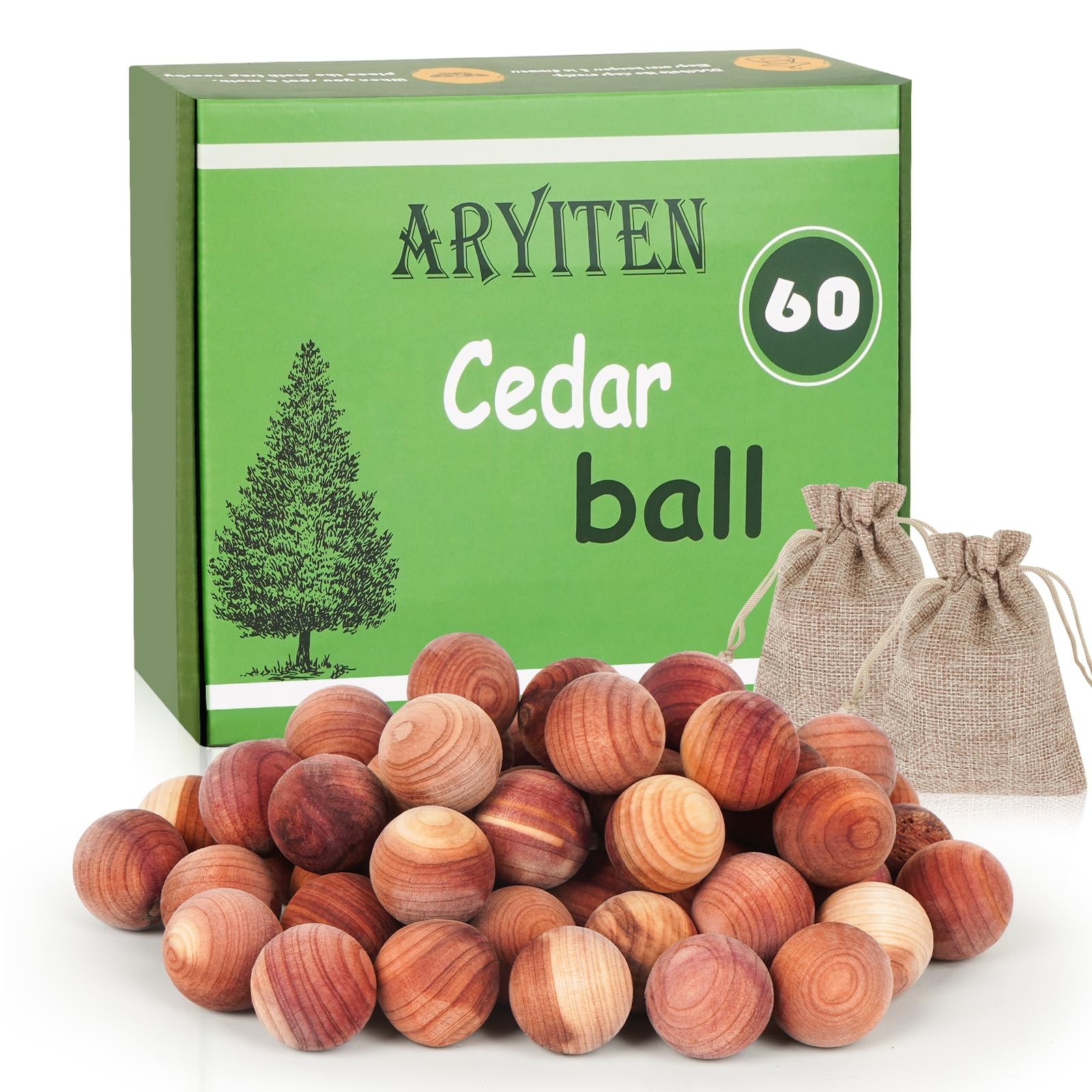 Cedar Balls for Clothes Storage Aromatic Scent Cedar Wood Balls for Kitchen C...
