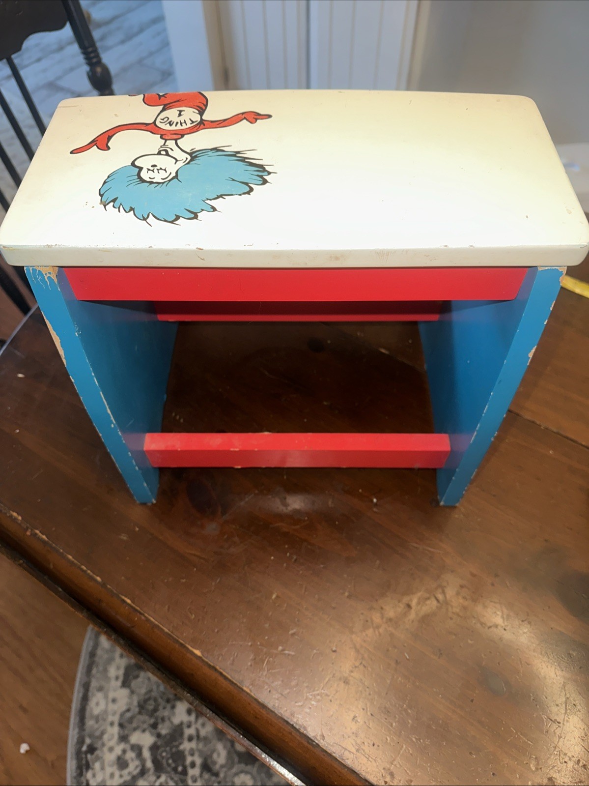 Vtg. Thing 1 Thing 2 Children’s Step Stool Used Good Condition See Photos