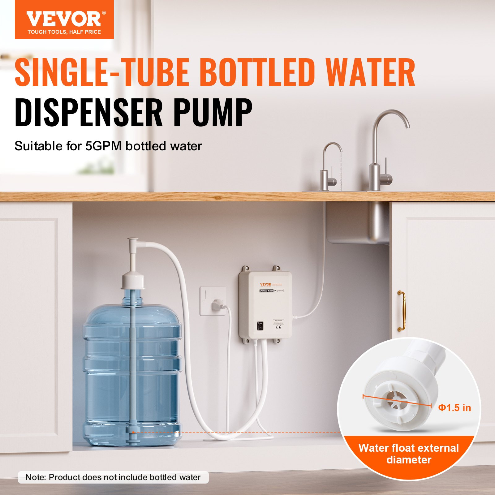 Water Pump System for 5 Gallon Bottles, Ice Machines