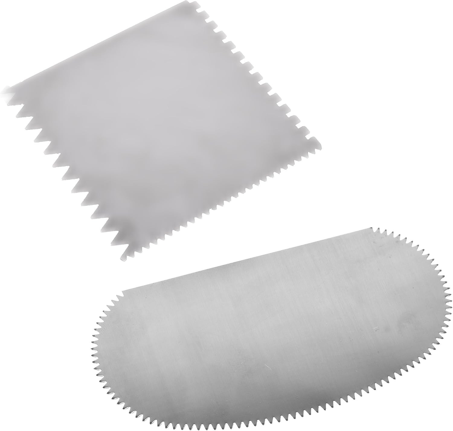 Set of 2 Stainless Steel Serrated Scraper Crafts Tool for Sculpture Ceramic