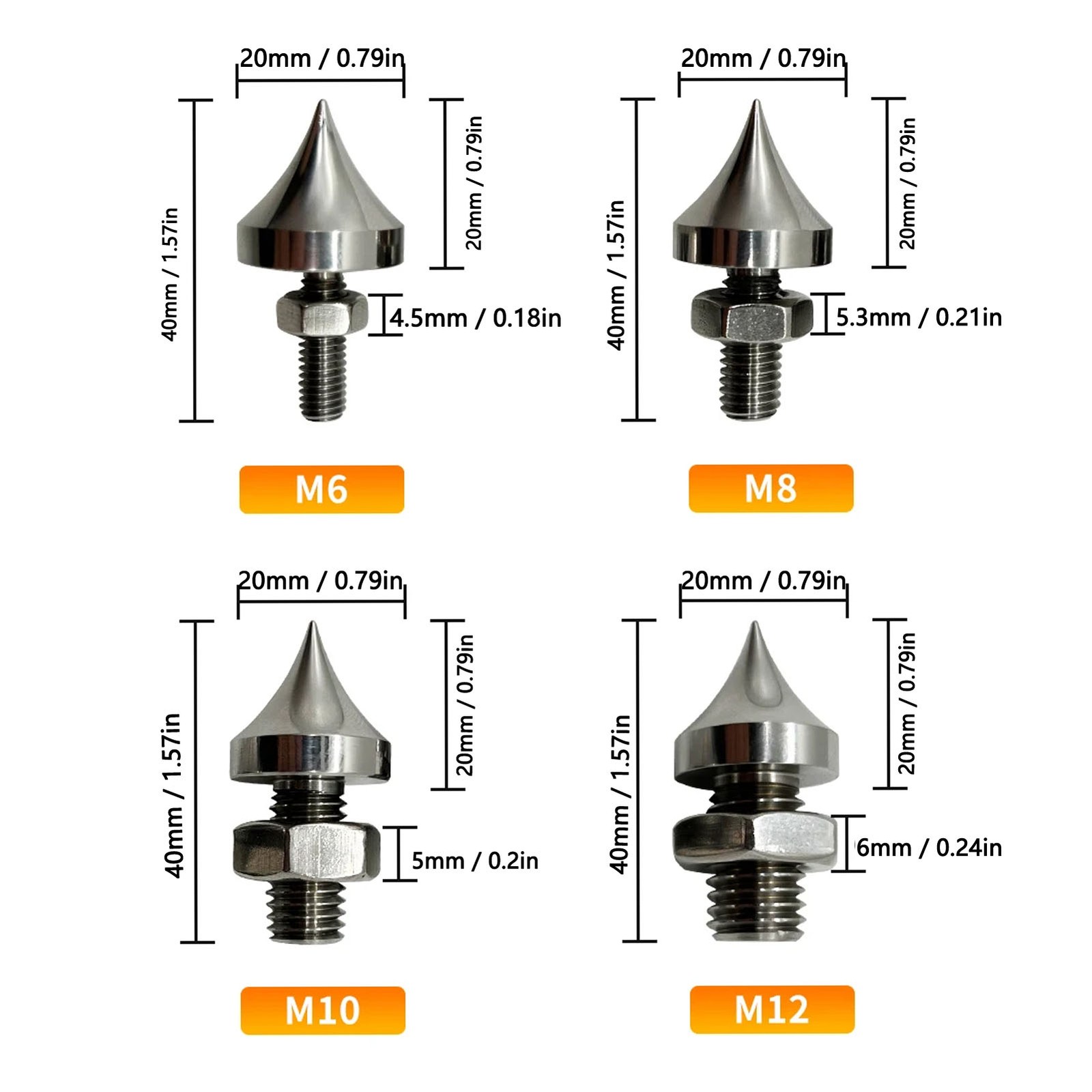 HiFi Speaker Spike Shockproof Isolation Feet For Amplifiers