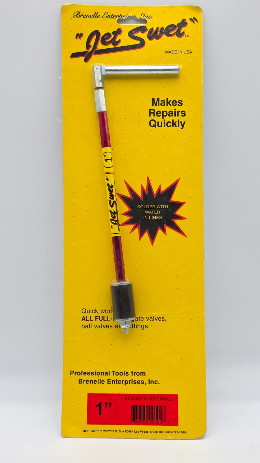 Jet Swet 1 Inch Repair Tool Plug Single Piece #100 Brenelle Brand New Sealed