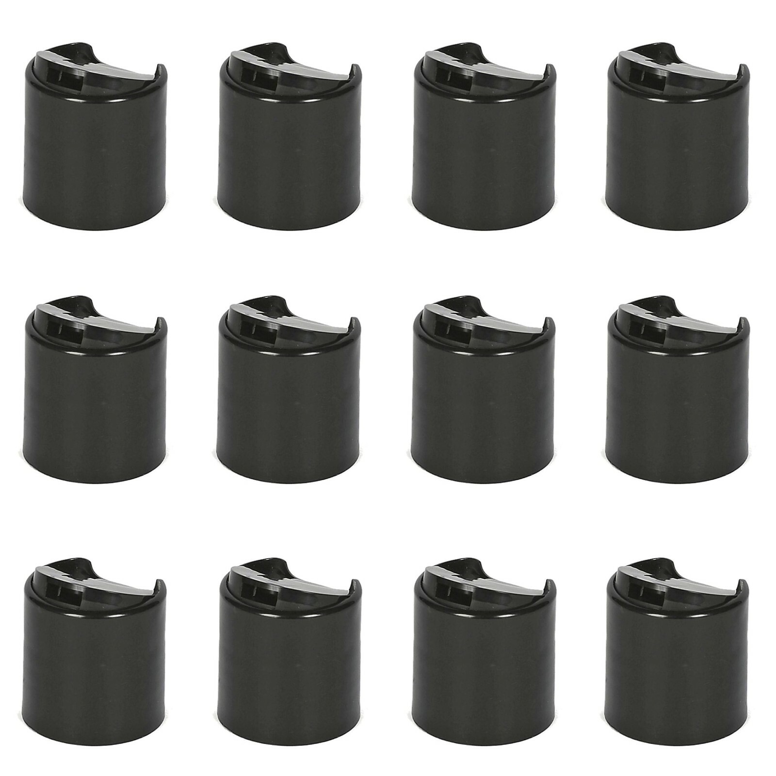 Kelkaa Black Press Smooth Disc Top Caps .308 Orifices - 24/410 Neck (Pack of 12)
