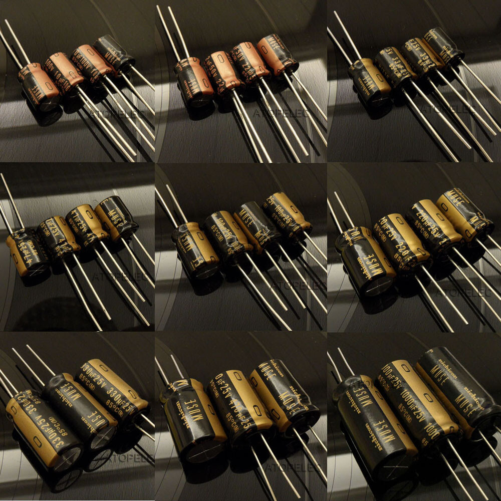 2pcs Nichicon MUSE KZ Series Hi-Fi Audio Electrolytic Capacitor 10-1000uF 25-50V