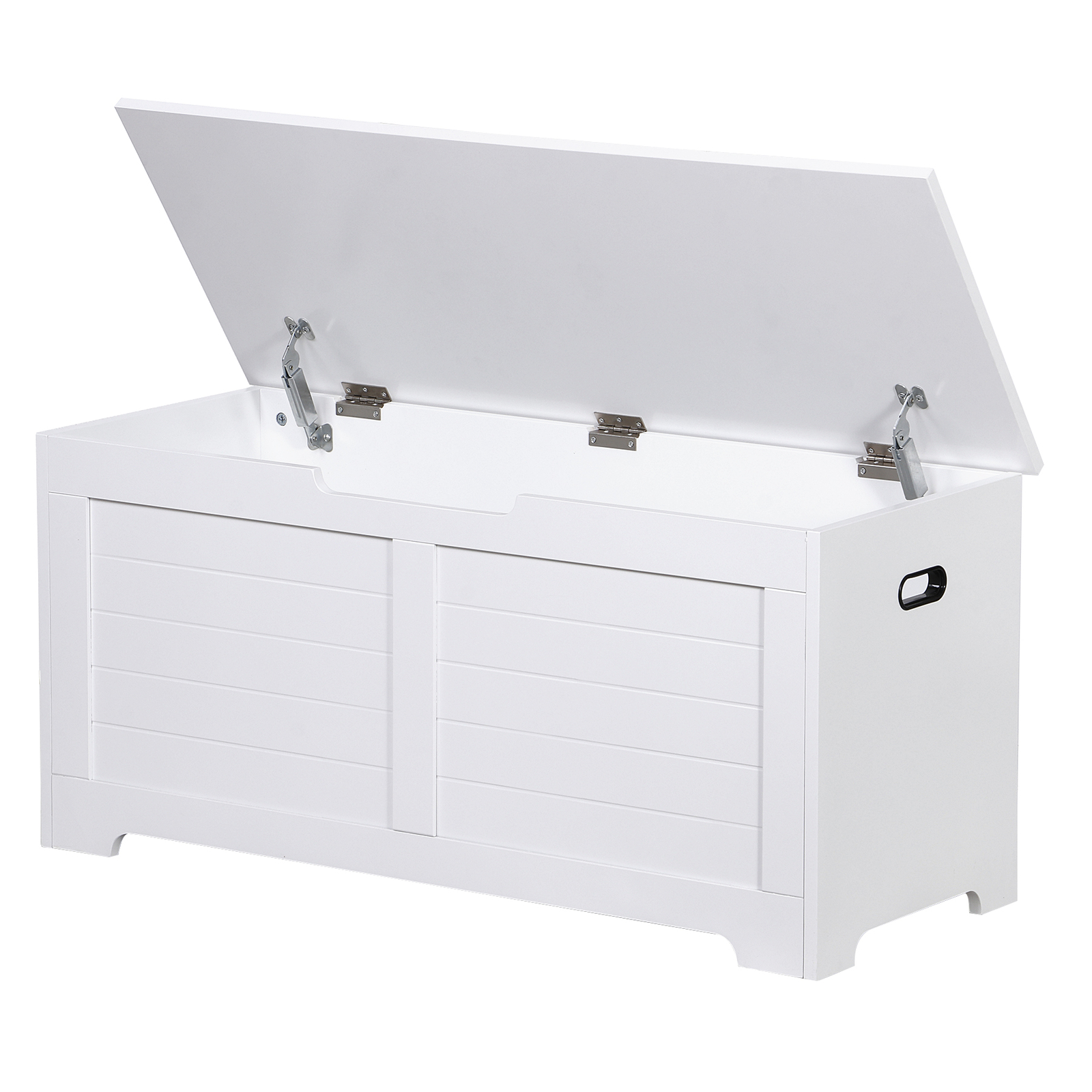 Storage Chest Storage Trunk with 2 Safety Hinges Storage Bench Shoe Bench White