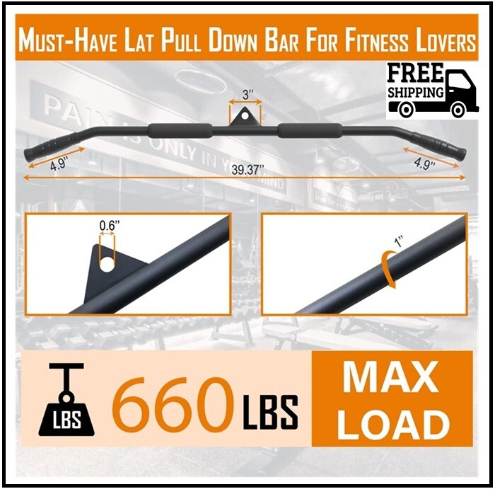 Upgraded Lat Pull Down Bar for Home Gym Lat Pulldown Attachments for Pulley Syst