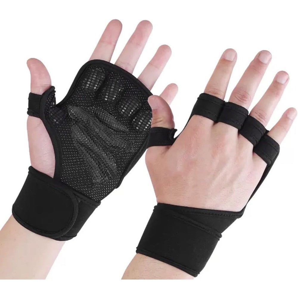 Weight Lifting Gloves with Wrist Wraps and Straps for Gym Workouts for Men and