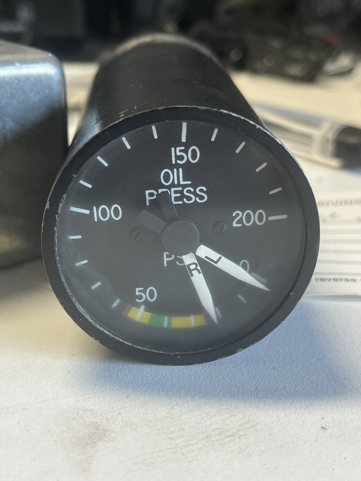 Gulfstream Lear Jet man cave dual Engine Oil Pressure Gage Indicator good gift