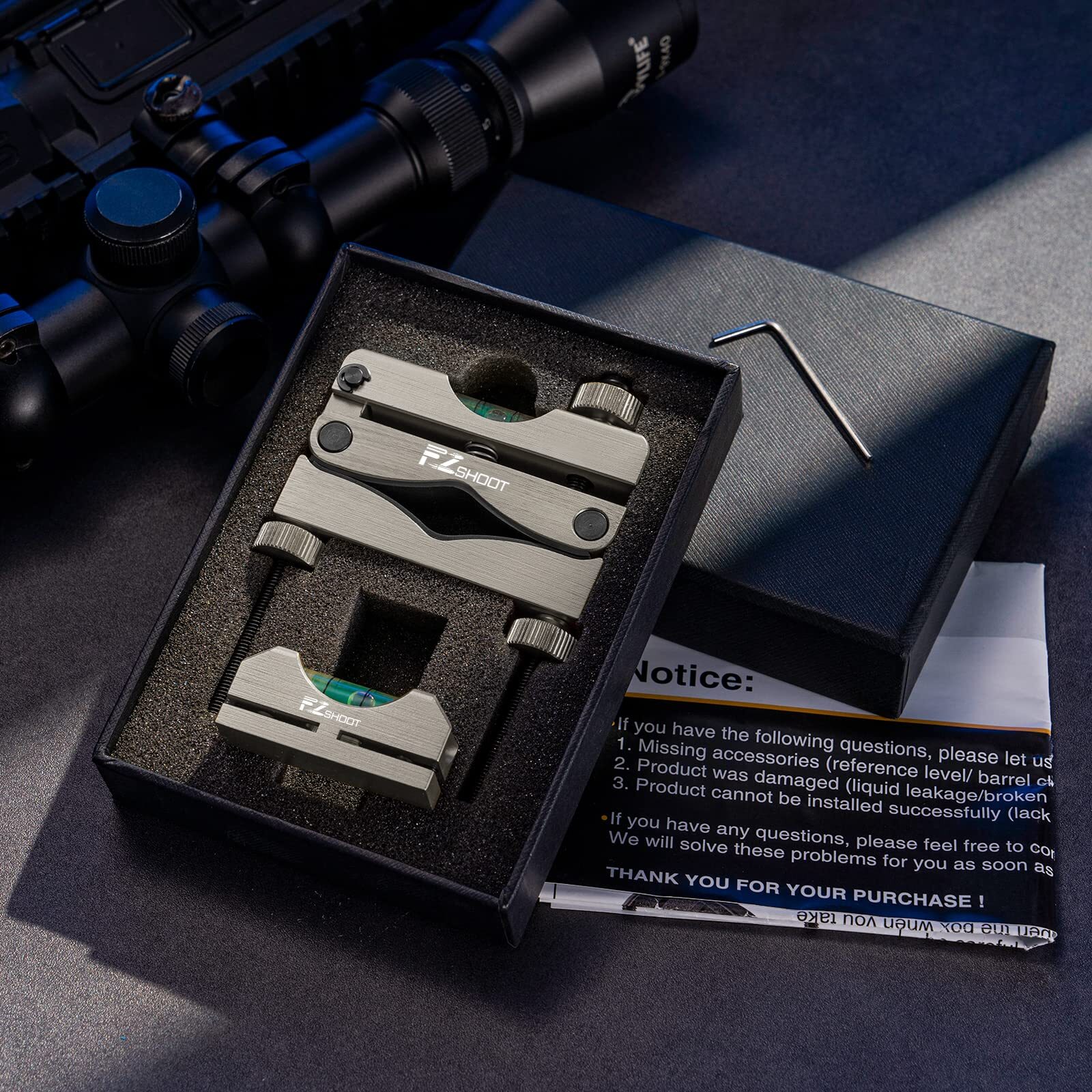 Reticle Leveling System Firearm Scope Crosshair Alignment Level Tool Kit -Silver