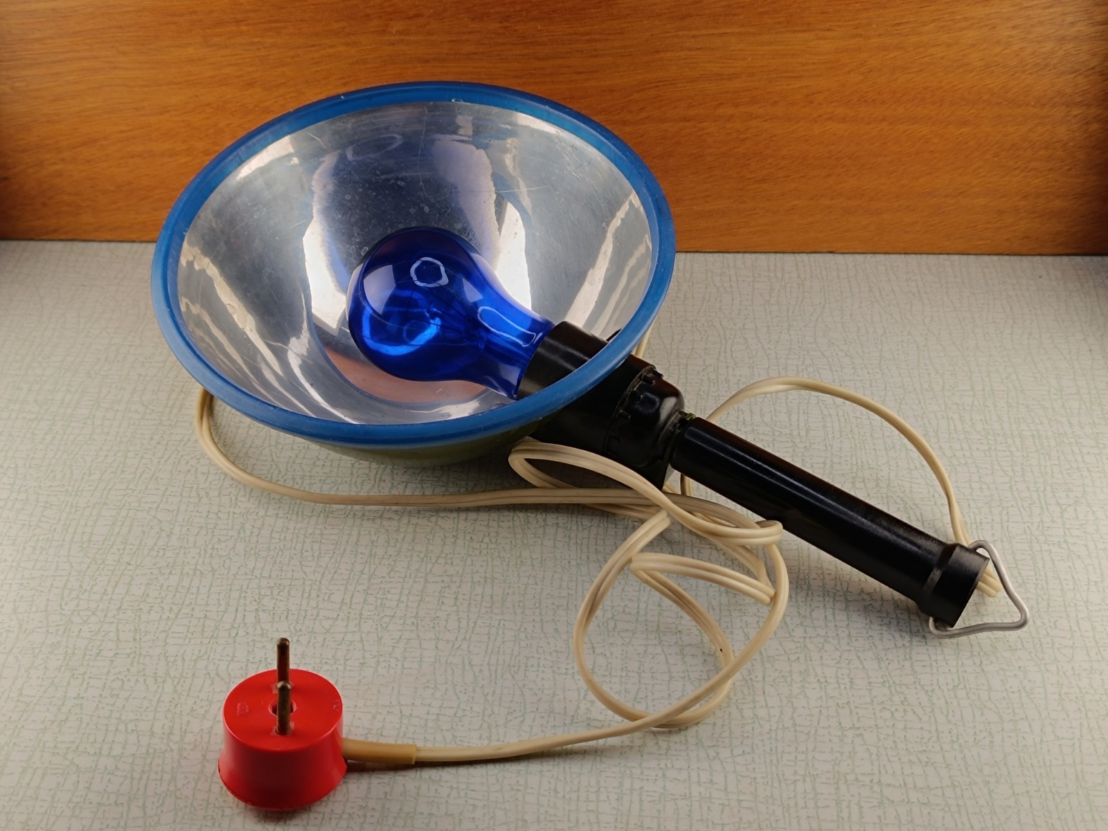Vintage Soviet Minin Reflector Lamp Blue Infrared Light Therapy Medical USSR