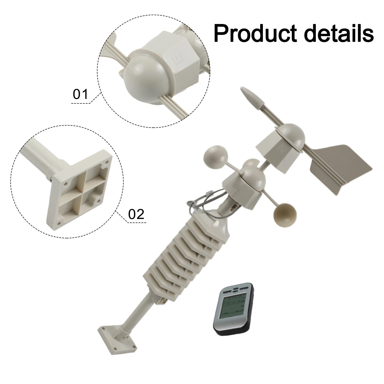 Portable Weather Meter with Wireless Anemometer Comprehensive Weather Reporting