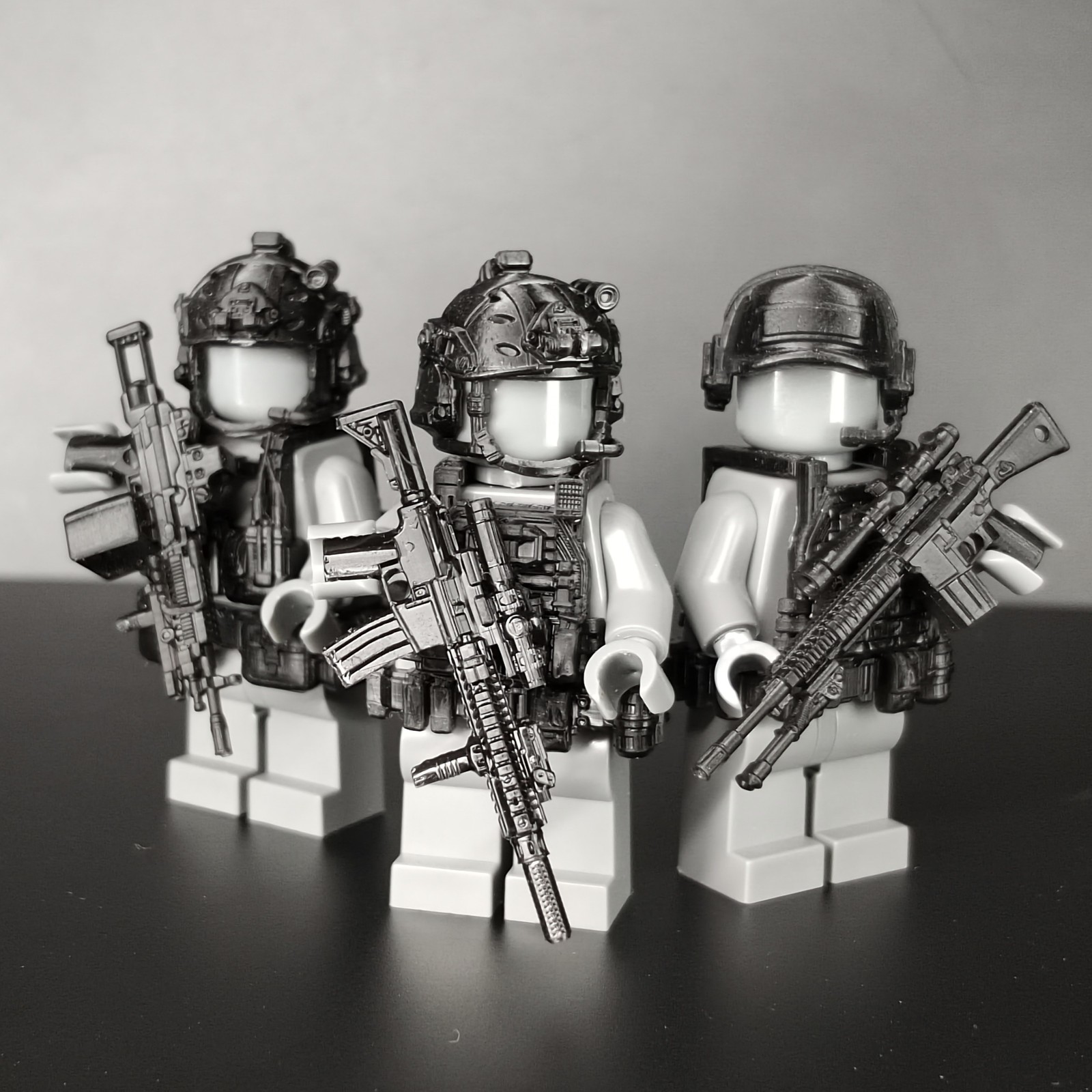 Tactical Special Ops Squad, 3D Printed Gear & Base Figures, Custom DIY Military