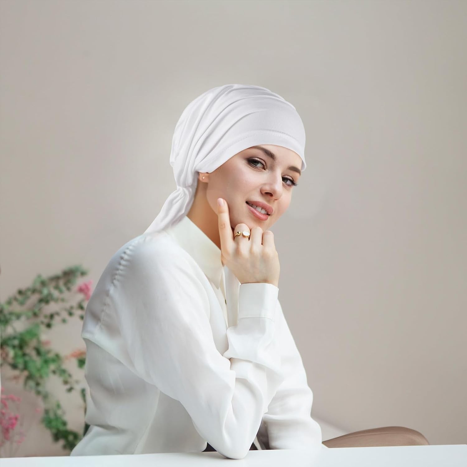 1Pcs Chemo Headwear for Women, Pre Tied Chemo Head Scarf for Women, Hair Loss -