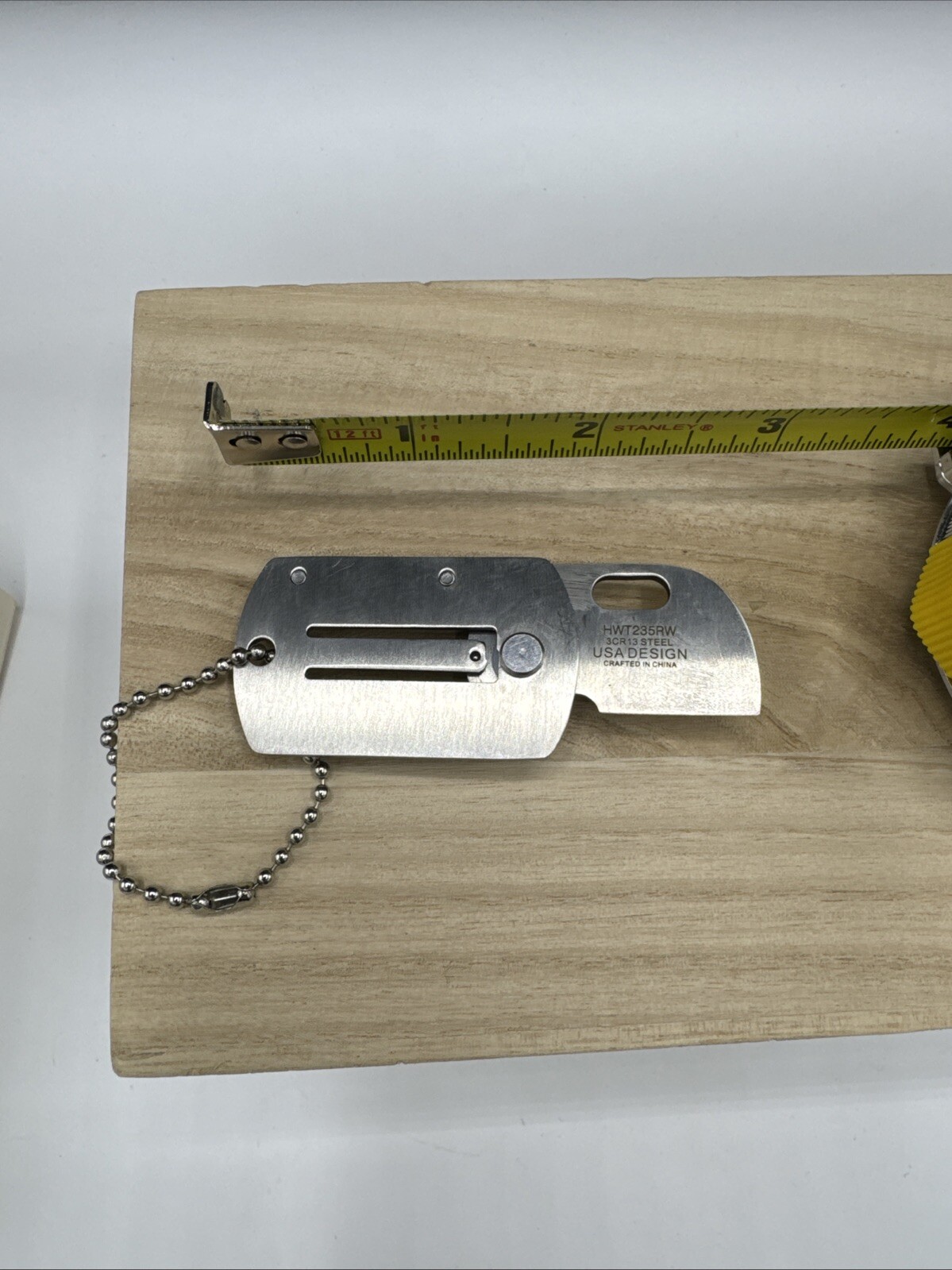 Wartech Mini Folding Keychain Knife Dogtag HWT235RB