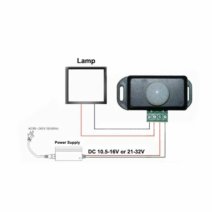12V-24V Automatic Infrared PIR Motion Sensor Detector Switch for LED Strip Light