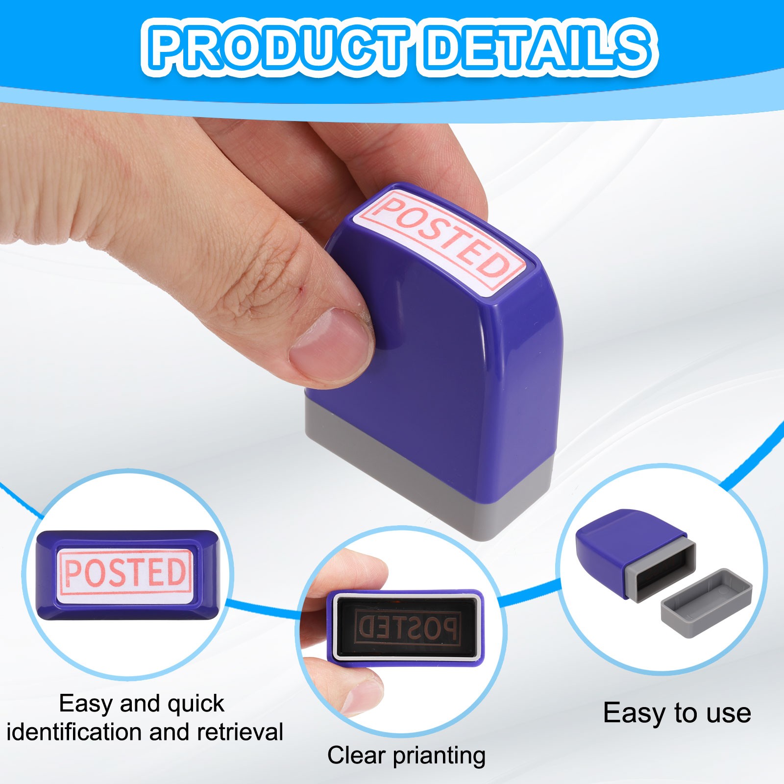 POSTED Notice Stamp Self Inking, Purple