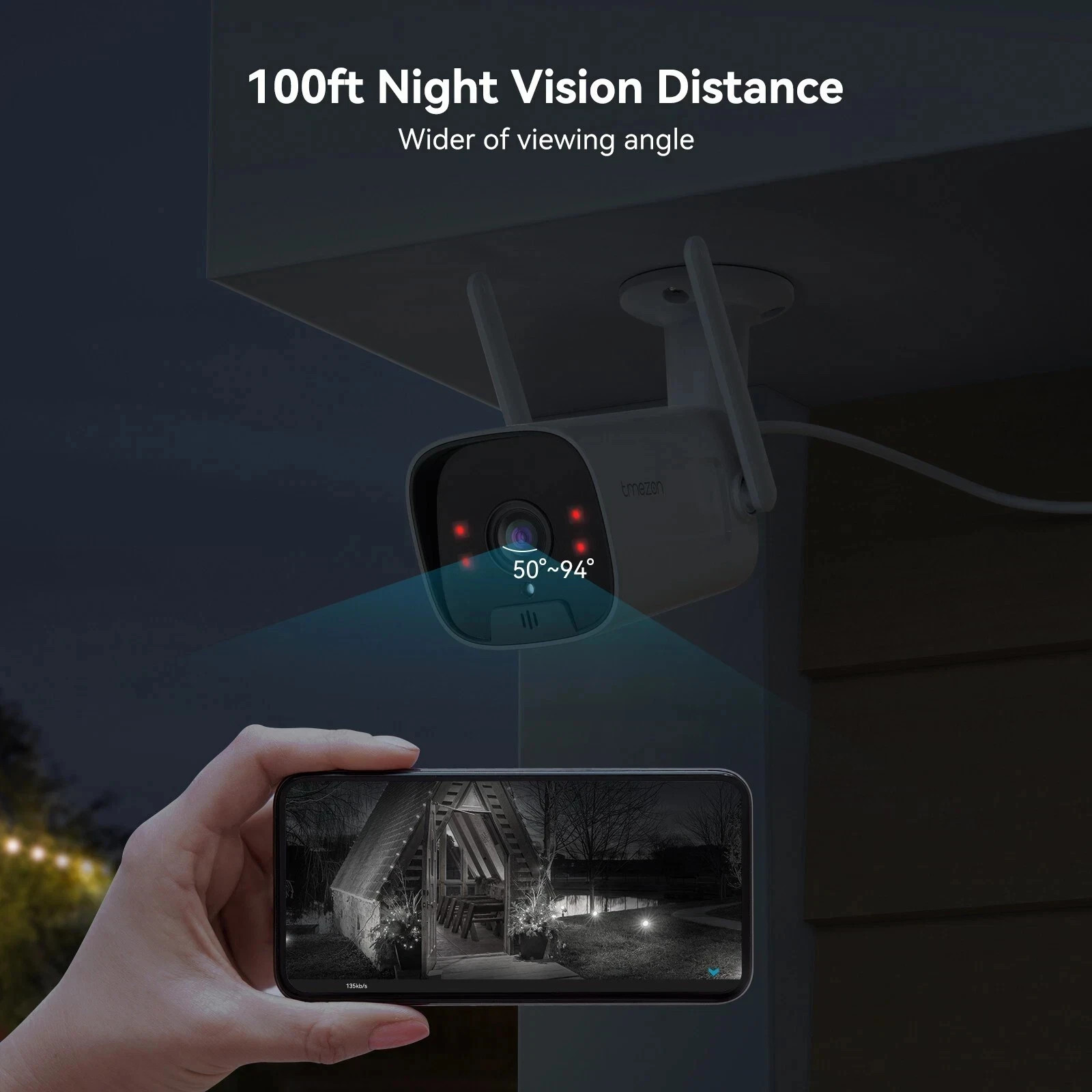 3MPHome IP Camera System Outdoor 8CH NVR 500GB Home Security Motion Detection