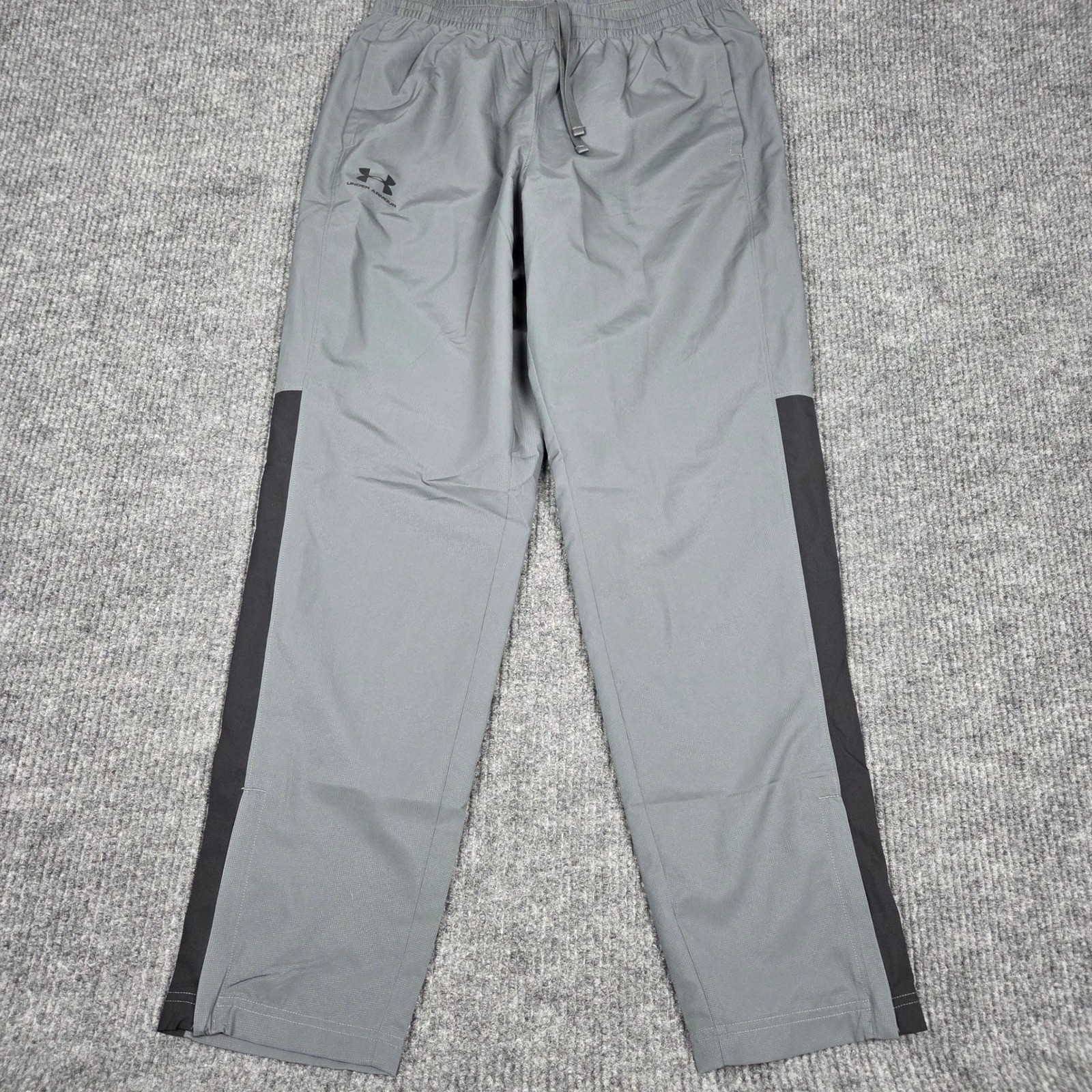 Under Armour Mens Vital Woven Pants Gray Black Mesh Lined Track Pants 1352031 LG