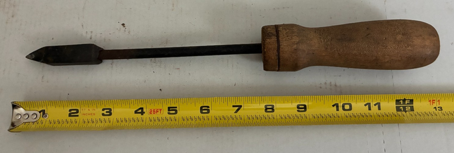 Antique / Vintage Flame-Heated Soldering Iron with Wood Handle