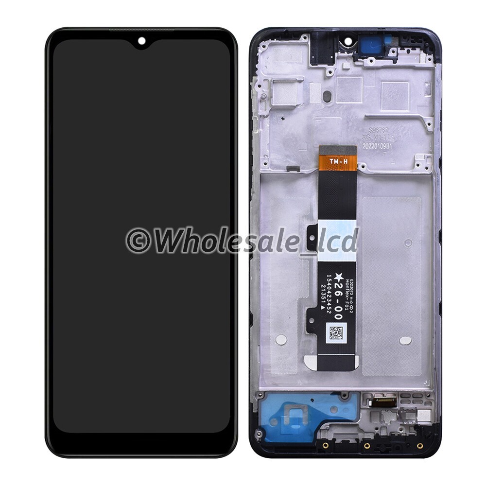 For Motorola Moto G Pure 2022 XT2163-4 LCD Display Touch Screen Digitizer Frame