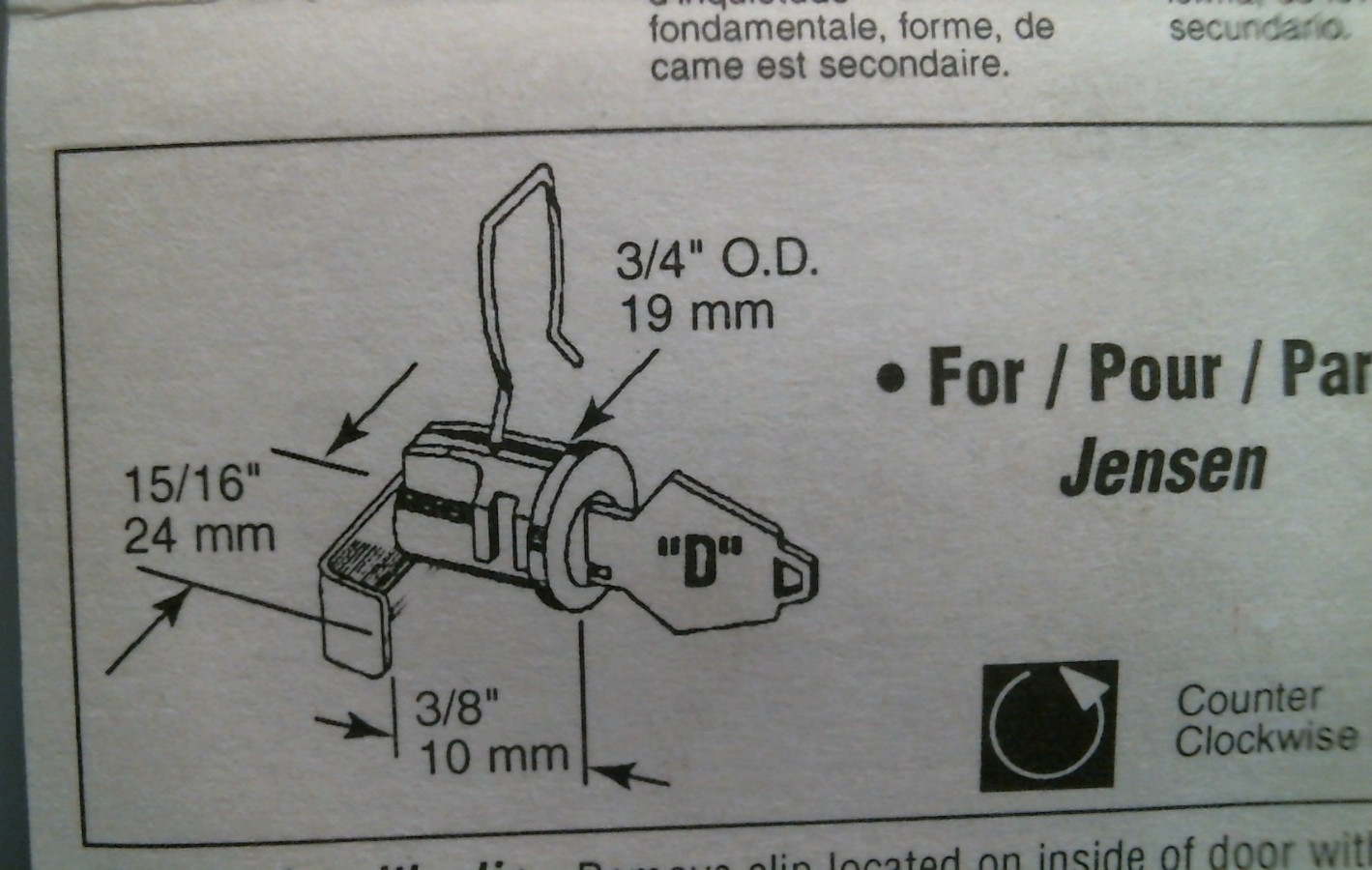 Prime-Line Mailbox Lock (S-4232) FS
