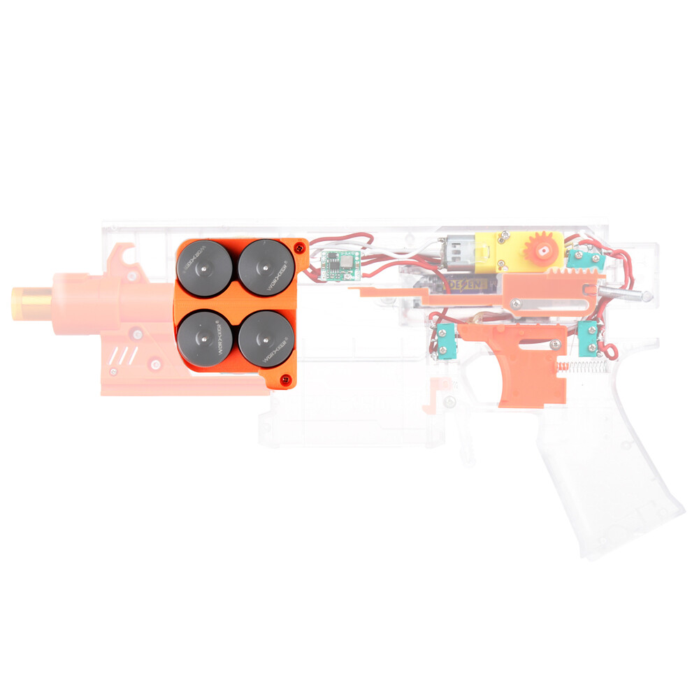 Workermod 4 Flywheels Cage Orange3D Print for Swordfish