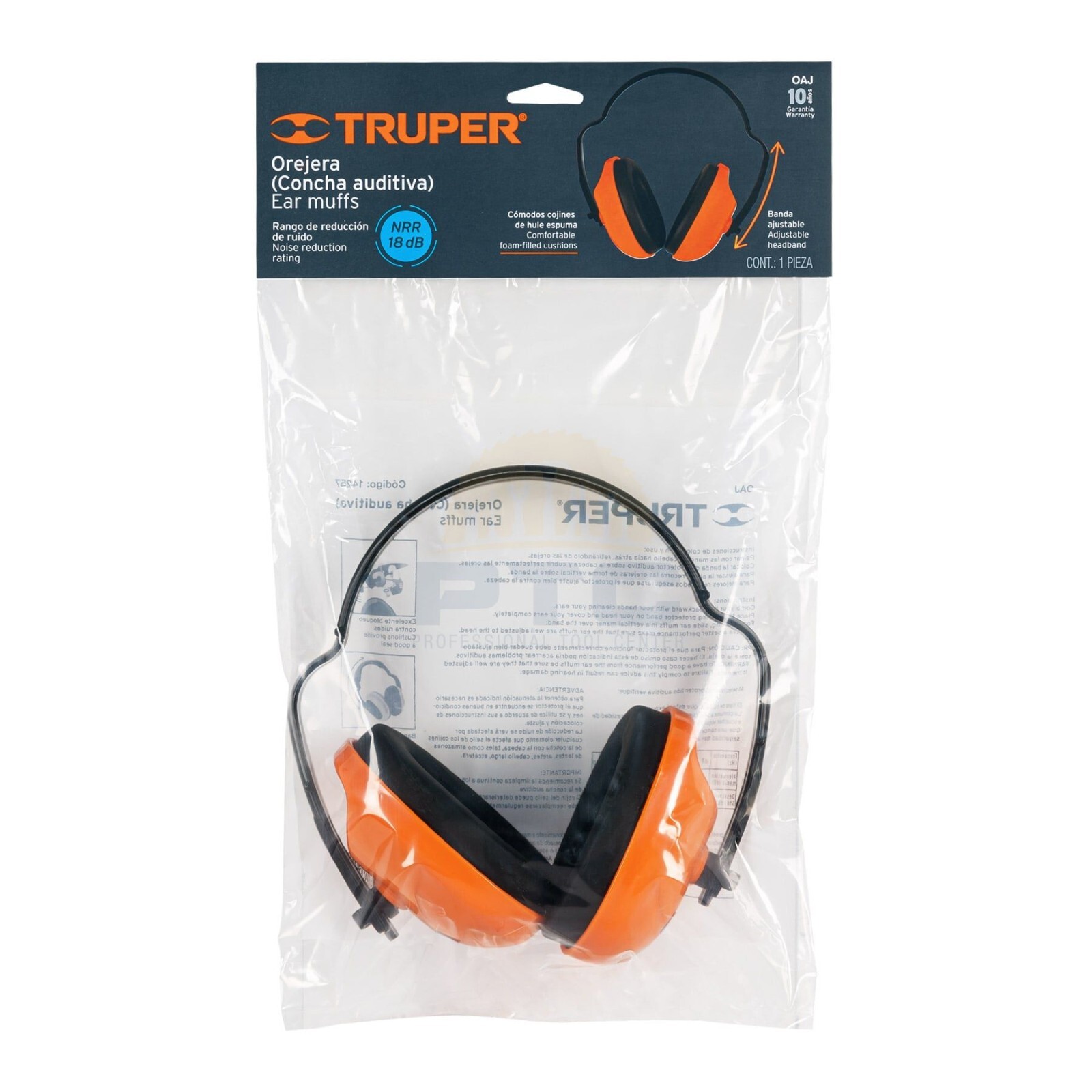 Truper OAJ adjustable earmuff