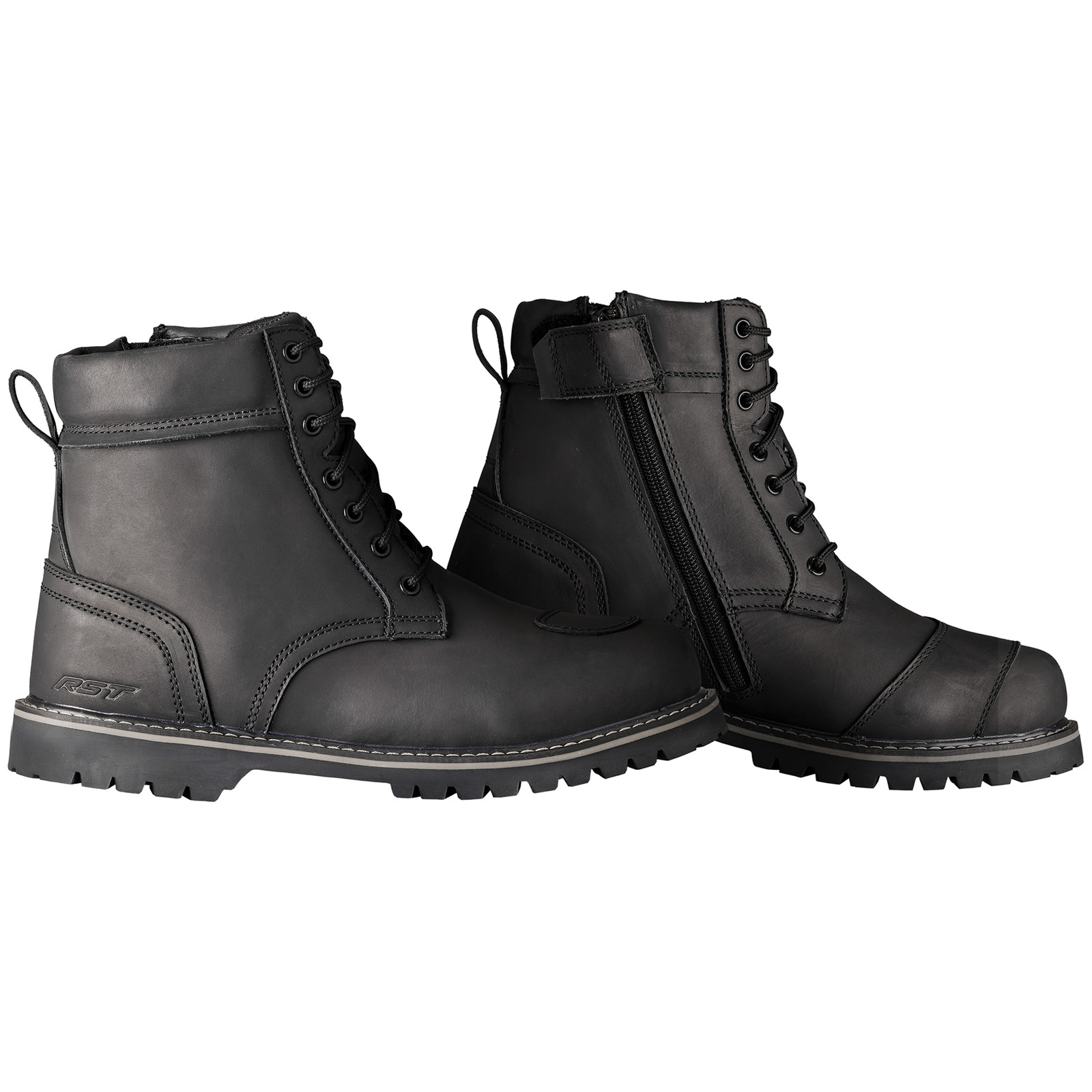 RST Roadster 3 Waterproof Boots Black Retro Street Urban City Commuting Short...