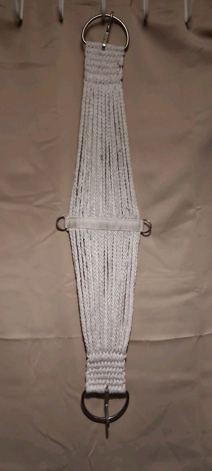 21-Strand Roper Cinch, 30" Western Girth, White
