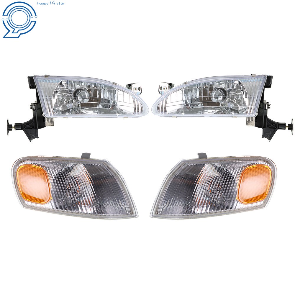 For Toyota Corolla 1998 1999 2000 Combo Set Headlight & Corner Parking Lights