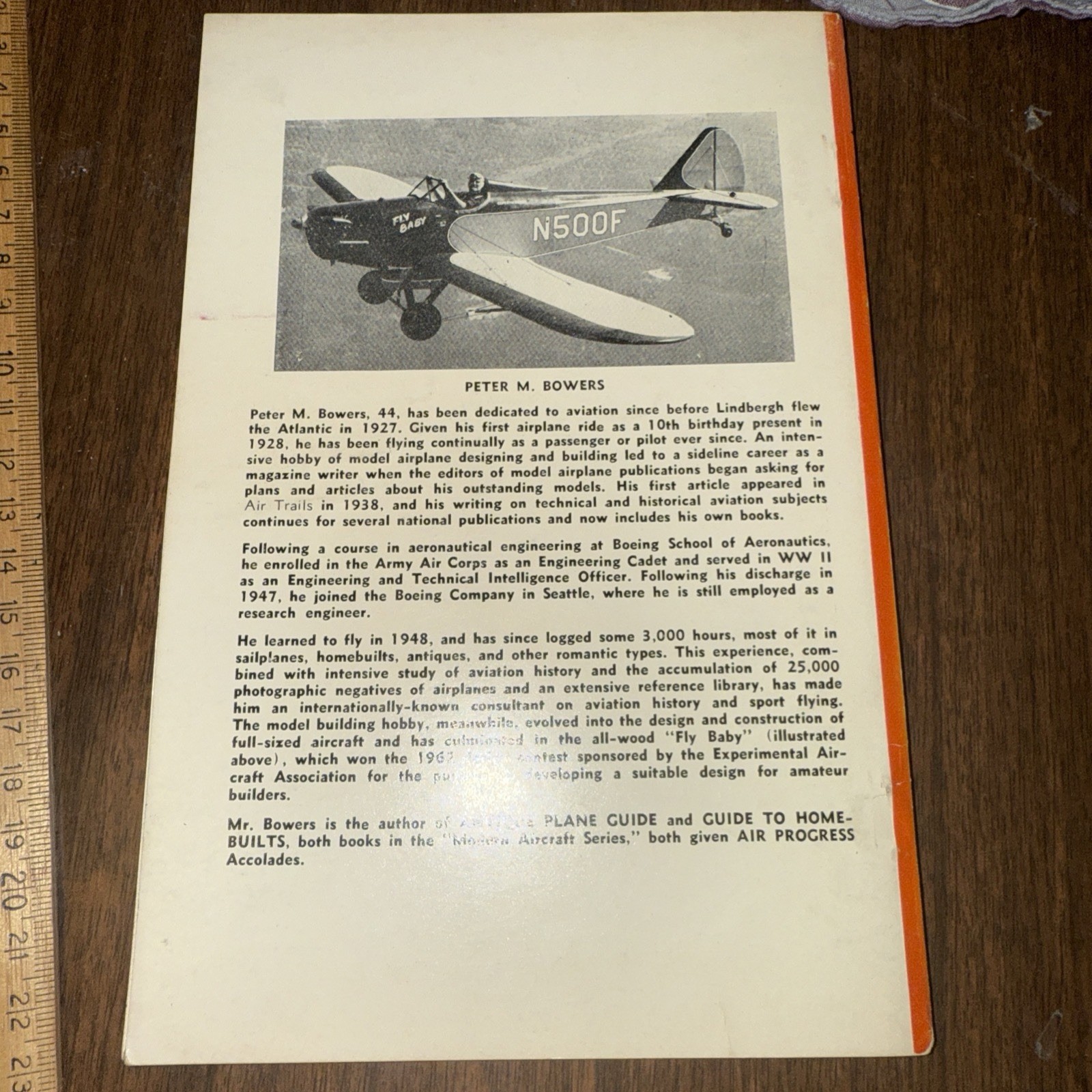 Antique Plane Guide 1962 Vintage