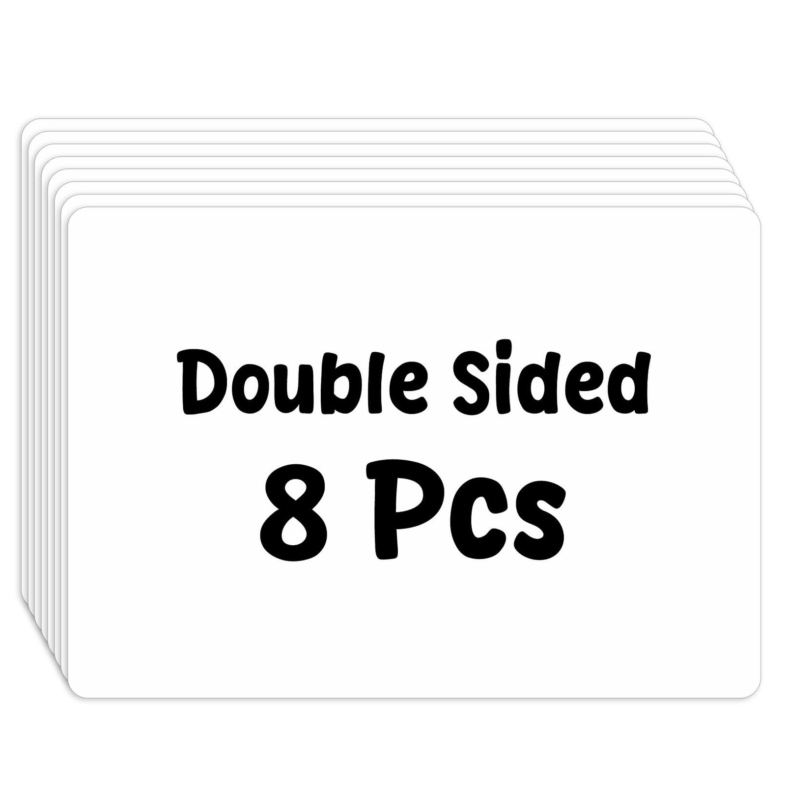 8 Pcs Small White Board Sheets Dry Erase Board, 9" x12” Double Sided Mini