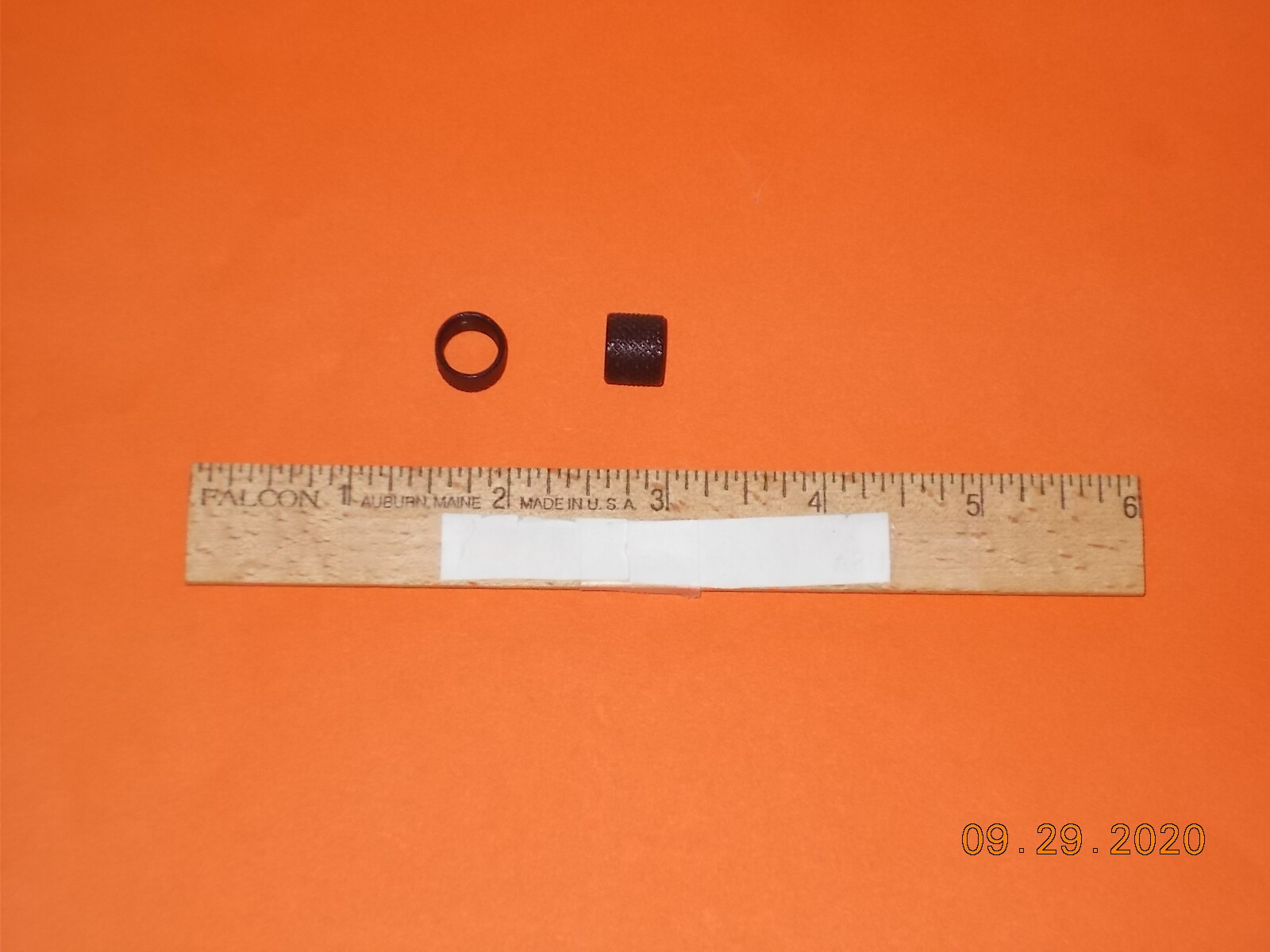 Tobacco Pipe parts & accessories - (1) Knurled coupling - Anodized - Black