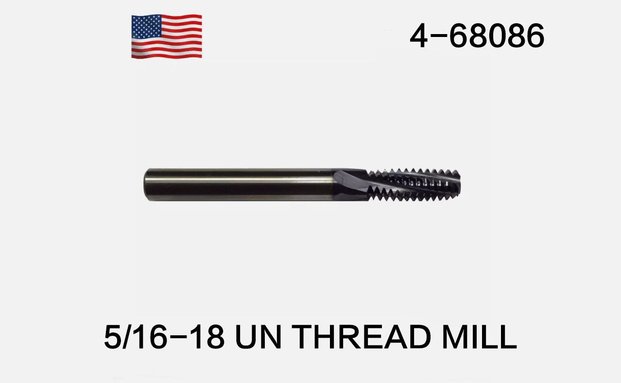 NEW 5/16-18 UN SOLID CARBIDE THREAD MILL - TiALN COATED USA